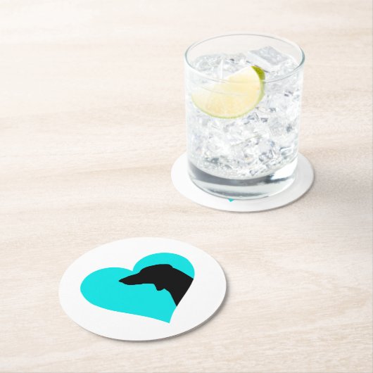 Dackel Runder Pappuntersetzer (Vor Ort)