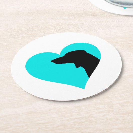 Dackel Runder Pappuntersetzer (Angewinkelt)