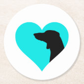 Dackel Runder Pappuntersetzer (Vorderseite)