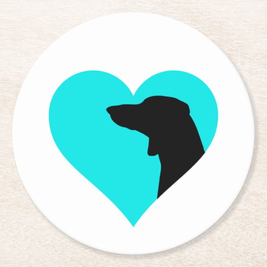 Dackel Runder Pappuntersetzer (Vorderseite)