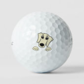 Dackel Sahne Pisse Cartoon Golfball (Vorderseite)