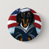Dackel Sailor Button (Vorderseite)