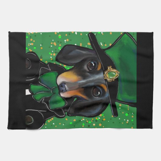 DACKEL SAINT PATTY GESCHIRRTUCH (Horizontal)