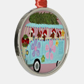 Dackel-Sankt-Weihnachten Van Silbernes Ornament (Rechts)