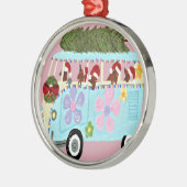 Dackel-Sankt-Weihnachten Van Silbernes Ornament (Links)