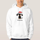 Dackel Santa Clause Funny Dackel Hund Weihnachten Hoodie (Vorderseite)