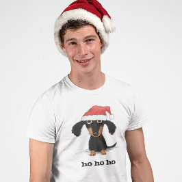 Dackel Santa Clause Funny Dackel Hund Weihnachten T-Shirt