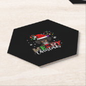 Dackel Santa Dog Frohe Weihnachten überversiegelt  Untersetzer (angewinkelt)