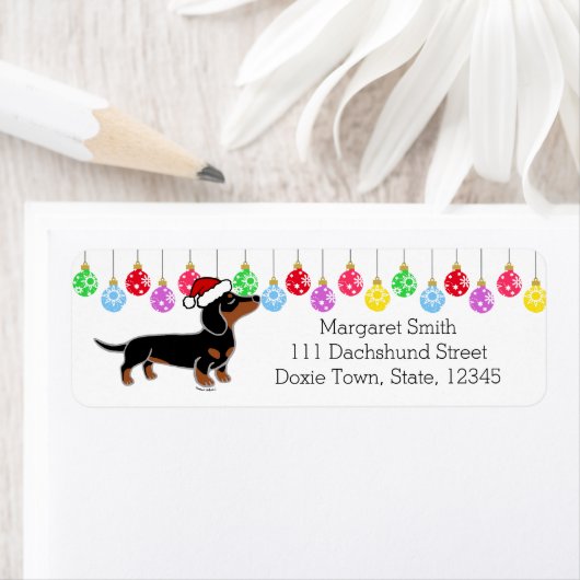 Dackel Santa Labels (Insitu)