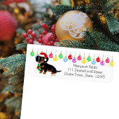 Dackel Santa Labels