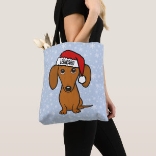 Dackel Santa Niedliche Weihnachtszeit Dackel Hunde Tasche