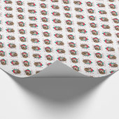 Dackel Santa Paws Geschenkpapier (Ecke)