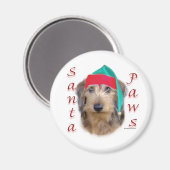 Dackel Santa Paws Magnet (Vorderseite/Rückseite)