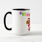 Dackel Santa Personalisierte Mug Tasse (Links)