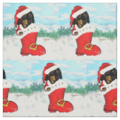 Dackel Santa Stoff (Muster)