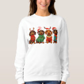 Dackel Santa Sweatshirt (Vorderseite)