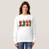 Dackel Santa Sweatshirt (Vorne ganz)