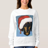 Dackel Santa Sweatshirt (Vorderseite)