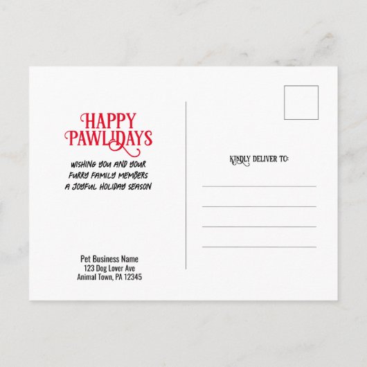 Dackel Santas Christmas Pet Hund Urlaub Custom Postkarte (Rückseite)