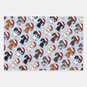 Dackel Santas Niedlich Hunde Weihnachten Geschenkpapier Set (Vorderseite 2)