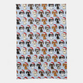 Dackel Santas Niedliche Dackel Weihnachten Geschirrtuch (Vertikal)