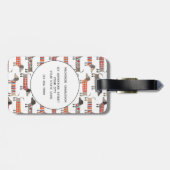 Dackel Sausage Dog Muster Individuelle Name Gepäckanhänger (Rückseite horizontal)