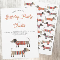 Dackel Sausage Hund Geburtstag Pawty