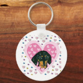 Dackel Schlüsselanhänger (Vorderseite)