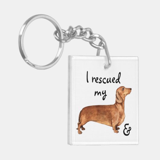 Dackel Schlüsselanhänger (Vorderseite links)