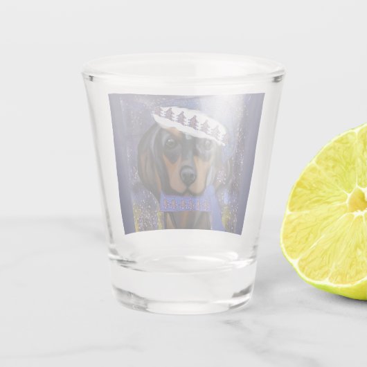 Dackel Schnapsglas (Rückseite)