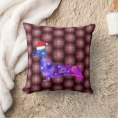 Dackel , Schneeflocken Kissen (Decke)