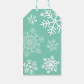 Dackel Schneeflocken Weihnachten Wintergeschenk Ta Geschenkanhänger (Rückseite)