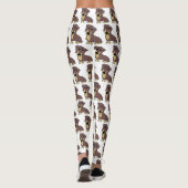 Dackel Schokolade und tan Cartoon Leggings (Rückseite)