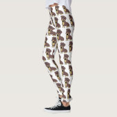 Dackel Schokolade und tan Cartoon Leggings (Links)