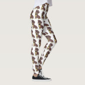Dackel Schokolade und tan Cartoon Leggings (Rechts)