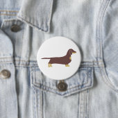 Dackel Schokolade und tan Silhouette Button (Beispiel)