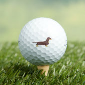 Dackel Schokolade und tan Silhouette Golfball (Insitu T-Shirt)