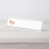 Dackel Schreibtischnamensplakette (Vorderseite )