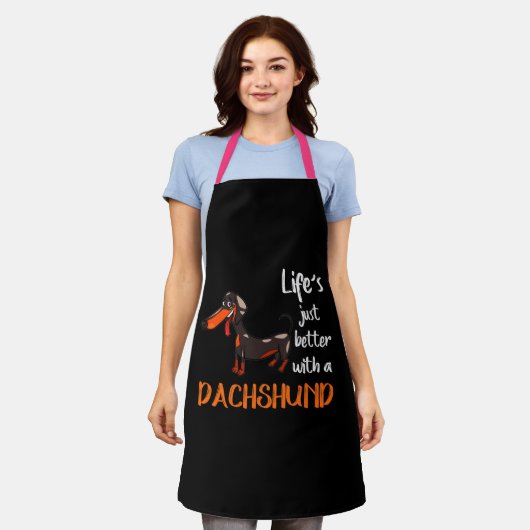 Dackel Schürze (Getragen)
