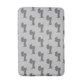 Dackel Schwarz & Grau Bad Décor Bath Mat Rug Badematte (Vorderseite Vertikal)