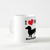 Dackel Schwarz Kaffeetasse (Vorderseite Links)