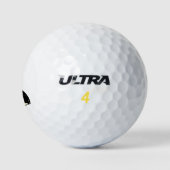 Dackel, schwarz und cremefarben Cartoon Golfball (Logo)