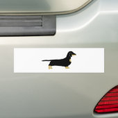 Dackel Schwarz-Weiß-Silhouette Autoaufkleber (Auf Auto)