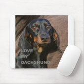 Dackel-schwarzer und tan Liebe w pic Mousepad (Mit Mouse)