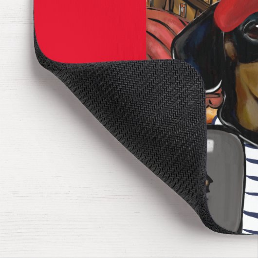 Dackel Selfie Mousepad (Ecke)