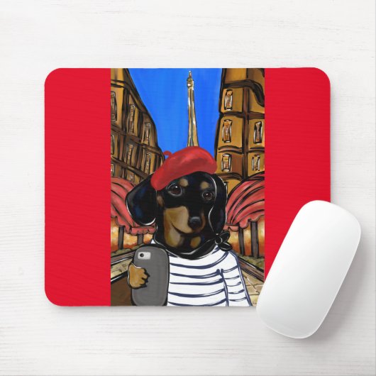 Dackel Selfie Mousepad (Mit Mouse)