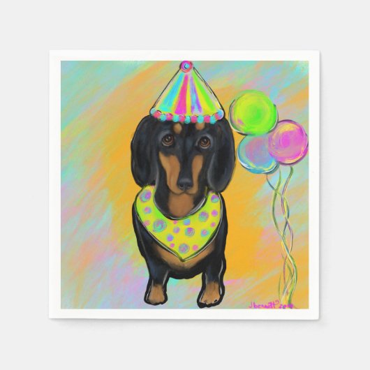 Dackel Serviette (Vorderseite)