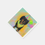 Dackel Serviette (Ecke)