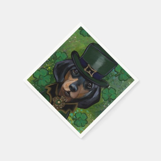 Dackel Serviette (Ecke)