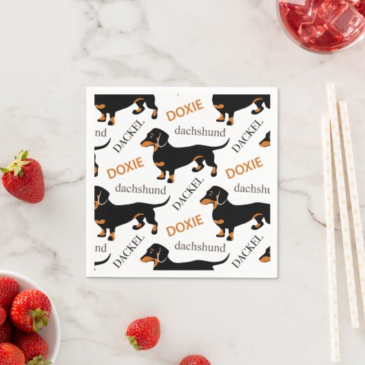Dackel Serviette (Beispiel)